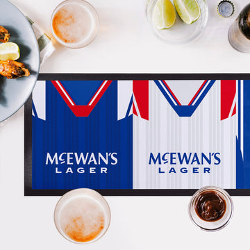 Personalised Rangers - Style 1 - Retro Football Shirts - Bar Runner