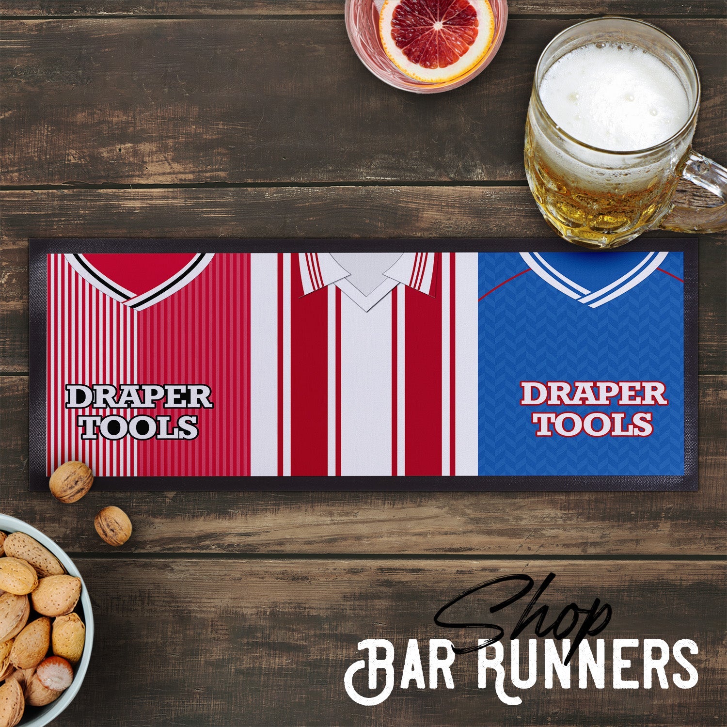 Personalised Southampton - Retro Football Shirts - Bar Runner