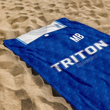 Birmingham - 1993 Home Shirt - Personalised Retro Beach Towel - 150cm x 75cm