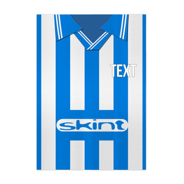 Personalised Brighton-1999 Home Shirt - A4 Metal Sign Plaque