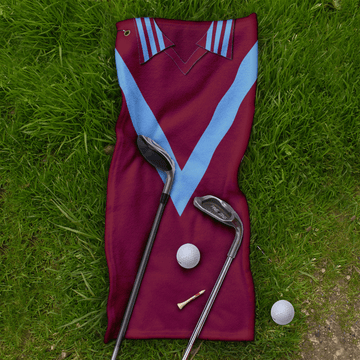Burnley - 1975 Home - Retro Lightweight, Microfibre Golf Towel