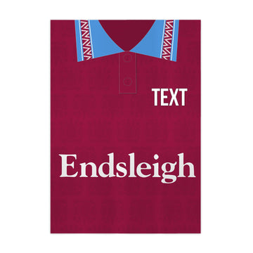 Personalised Burnley - 1994 Home Shirt - A4 Metal Sign Plaque