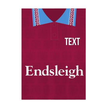 Personalised Burnley - 1994 Home Shirt - A4 Metal Sign Plaque - Frame Options Available