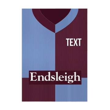 Personalised Burnley - 1998 Home Shirt - A4 Metal Sign Plaque