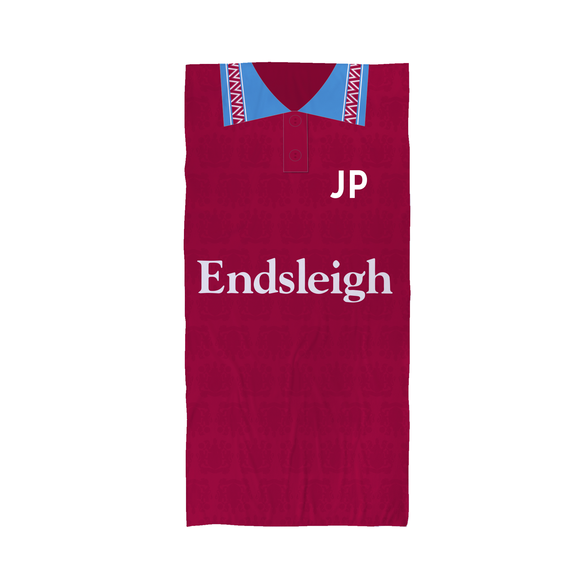 Burnley - 1994 - Home Shirt - Personalised Vintage Beach Towel 