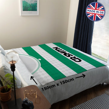 Celtic Retro - 1988 Home Shirt - Personalised Retro Fleece Blanket