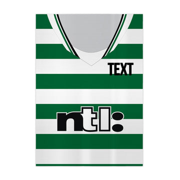 Personalised Celtic Retro - 2001 Home Shirt - A4 Metal Sign Plaque - Frame Options Available
