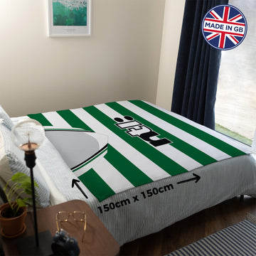 Celtic Retro - 2001 Home Shirt - Personalised Retro Fleece Blanket