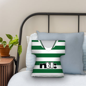 Celtic - 2001 Home Shirt - Personalised Retro Shirt Cushion