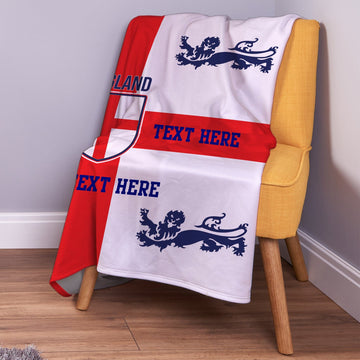Personalised England - Fleece Blanket