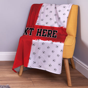 England - Retro Football Repeat - Personalised Fleece Blanket