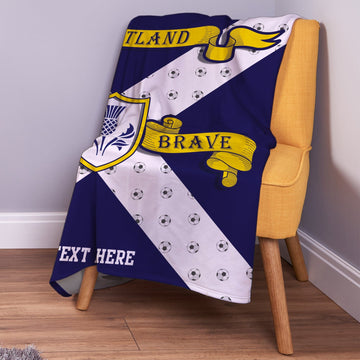 Personalised Scotland - The Brave - Fleece Blanket