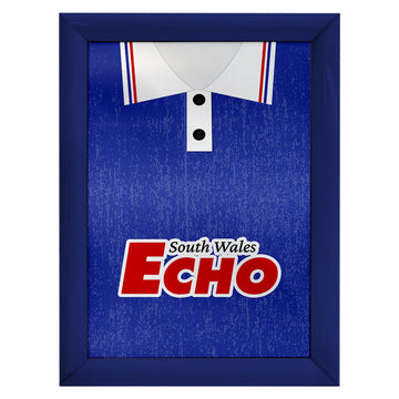 Personalised Cardiff - 1992 Home Shirt - A4 Metal Sign Plaque