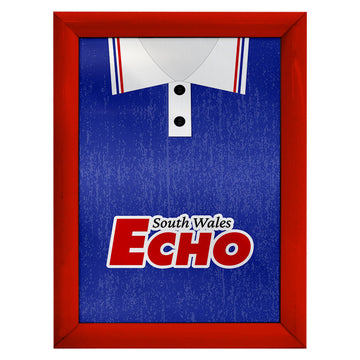 Personalised Cardiff - 1992 Home Shirt - A4 Metal Sign Plaque - Frame Options Available