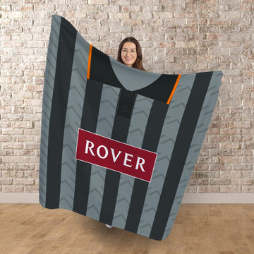 Dundee U Retro United - 1995 Away - Personalised Retro Fleece Blanket 150cm X 150cm