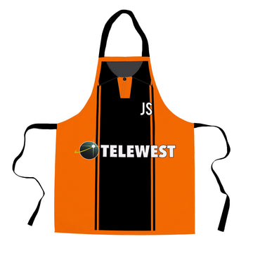 Dundee U Retro United - 2000 Home Apron Shirt - Personalised Retro Football Adults Apron