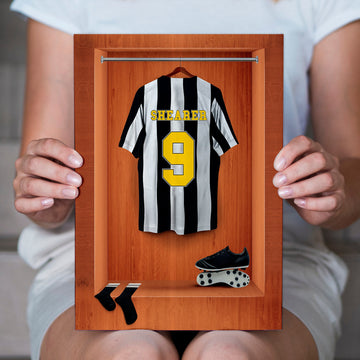 Newcastle '96 Retro Shirt Dressing Room - A4 Metal Sign Plaque - Frame Options Available