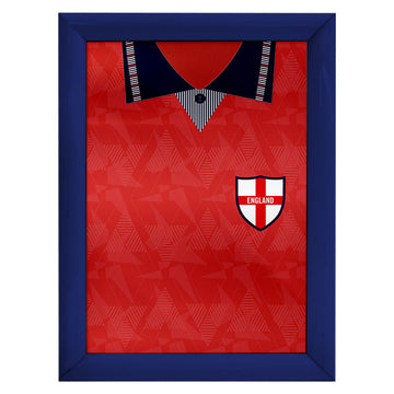 Personalised England - 1990 Away Shirt - A4 Metal Sign Plaque - Frame Options Available