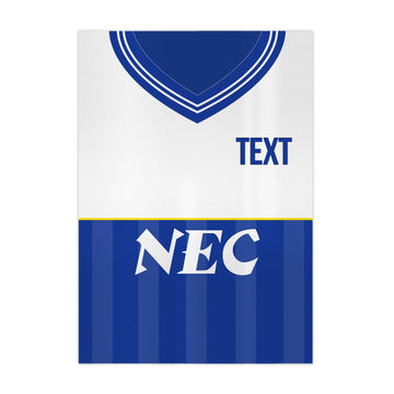 Personalised England - Everton 1986 Home Shirt - A4 Metal Sign Plaque