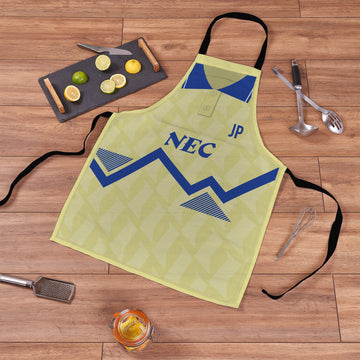 Everton - 1990 Away Shirt - Retro Football Novelty Water-Resistant, Lazer Cut (no fraying) Light Weight Adults Apron