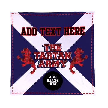 Personalised Scotland - Tartan Army - Personalised Retro Football Fleece Blanket
