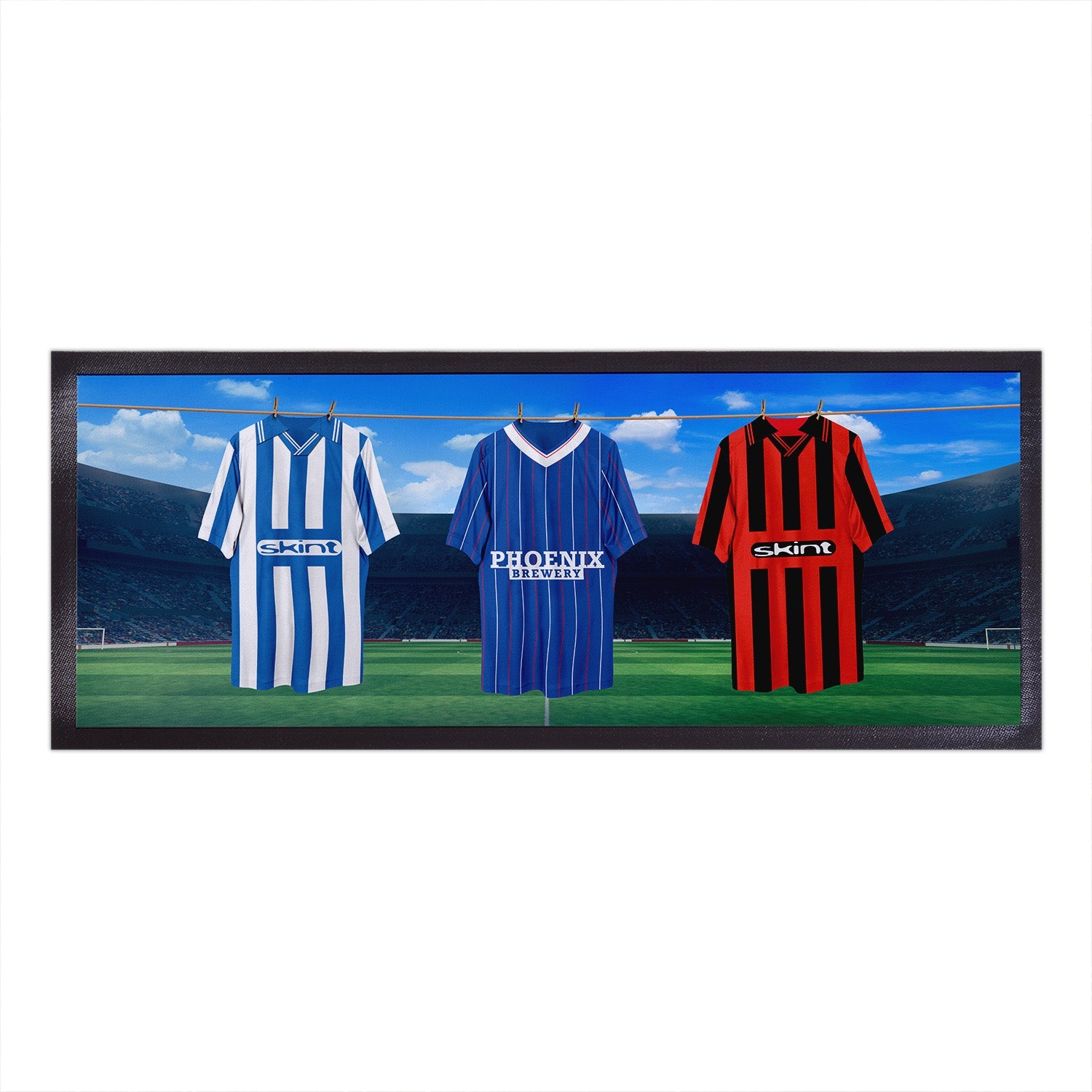 Brighton Retro Hanging Football Shirts - Personalised Bar Runner