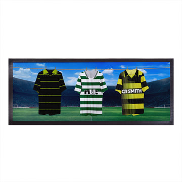 Celtic Retro Hanging Football Shirts - Personalised Bar Runner