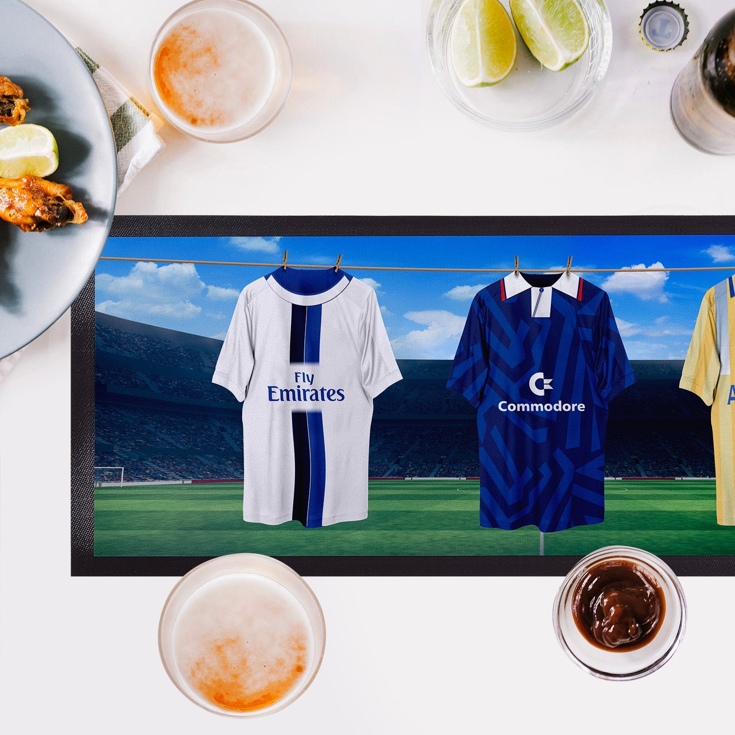Chelsea Retro Hanging Football Shirts - Personalised Bar Runner