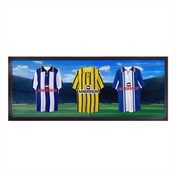 Wednesday Retro Hanging Football Shirts - Personalised Bar Runner