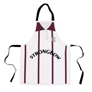 Hearts 1994 Away Shirt Apron - Personalised Retro Football Novelty Water-Resistant, Lazer Cut (no fraying) Light Weight Adults Apron