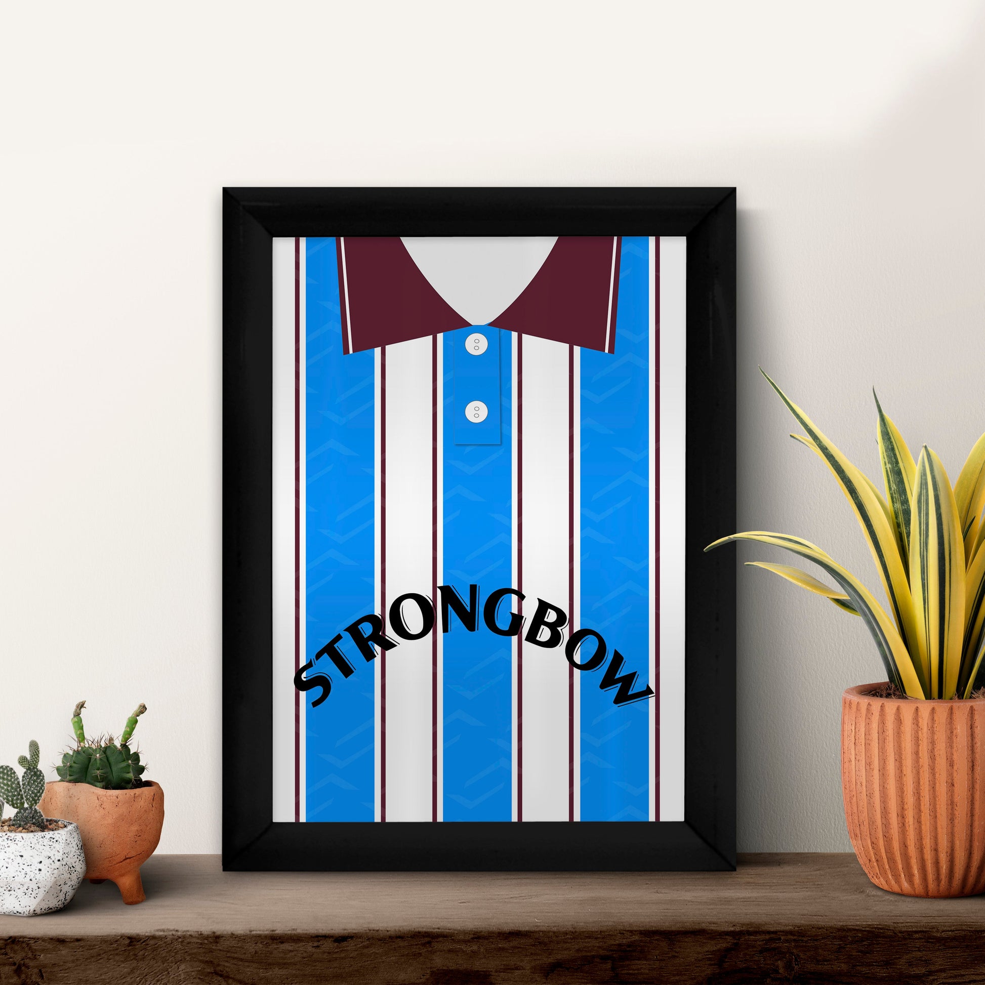 Hearts 1995 Away Shirt - A4 Personalised Metal Sign Plaque