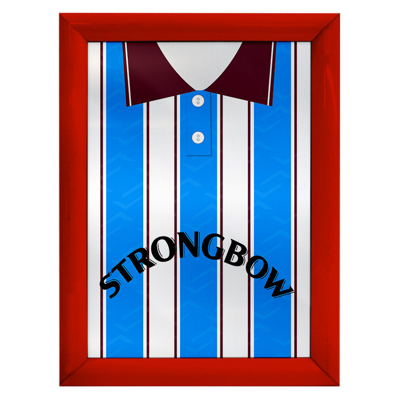 Hearts 1995 Away Shirt - A4 Personalised Metal Sign Plaque