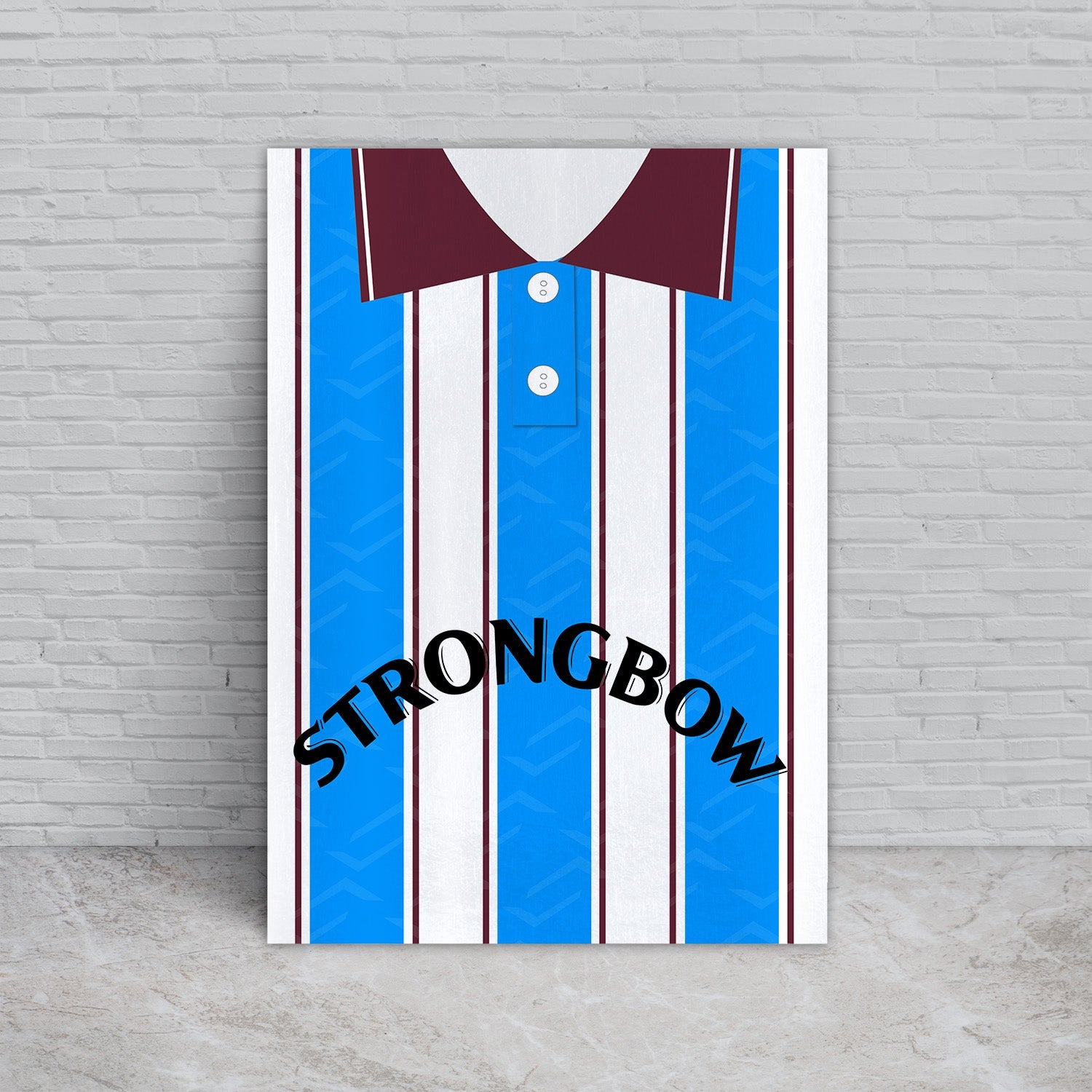 Hearts 1995 Away Shirt - A4 Personalised Metal Sign Plaque