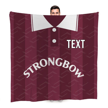 Heart of Midlothian Retro - 1997 Home - Personalised Retro Fleece Blanket 150cm X 150cm