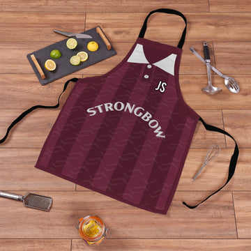 Hearts 1997 Home Apron - Personalised Retro Football Novelty Water-Resistant, Lazer Cut (no fraying) Light Weight Adults Apron