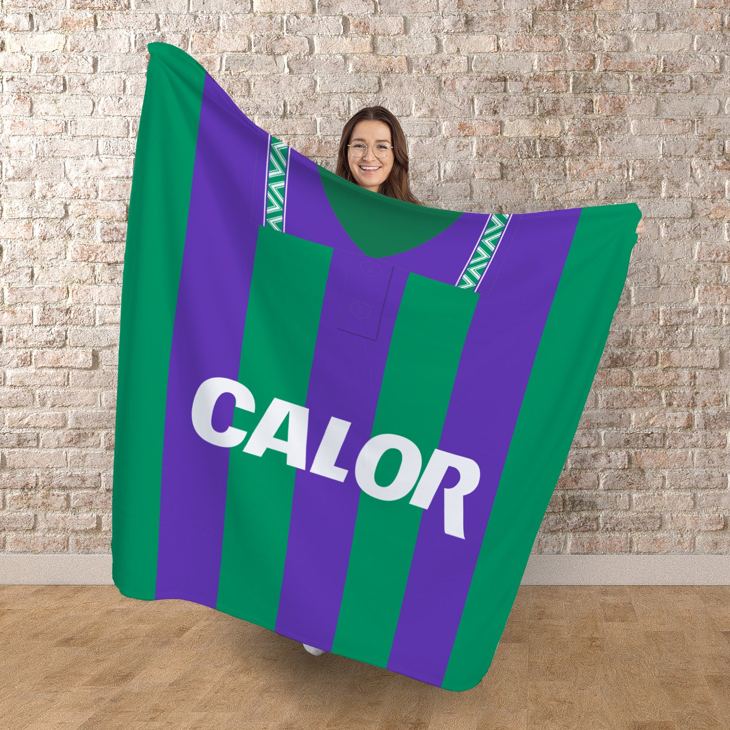 Hibernian - 1994 Away - Personalised Retro Fleece Blanket 150cm X 150cm