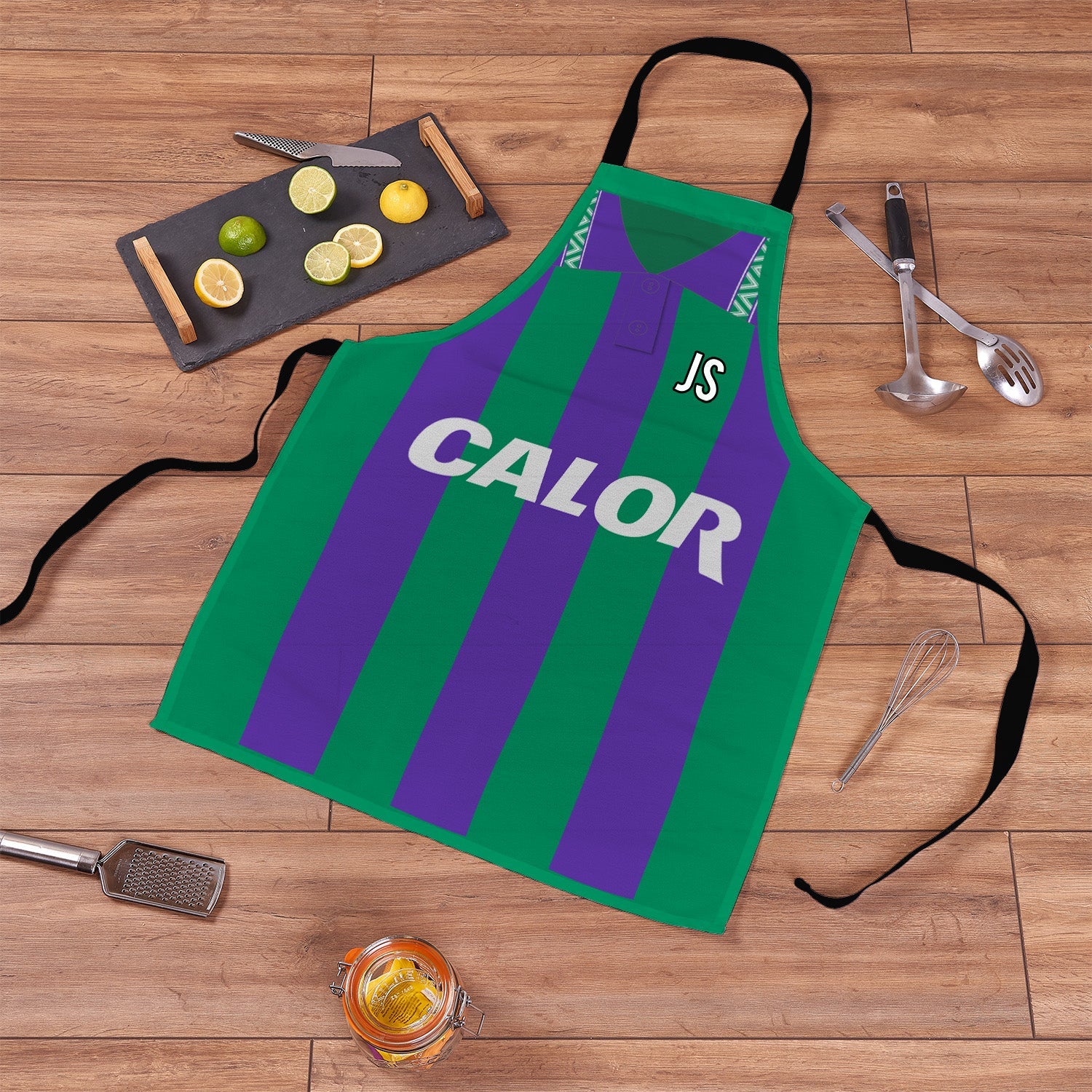 Hibernian 1994 Away Shirt Apron - Personalised Retro Football Novelty Water-Resistant, Lazer Cut (no fraying) Light Weight Adults Apron