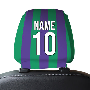 Hibernian Retro 1994 Away - Retro Football Shirt - Pack of 2 - Car Seat Headrest Covers
