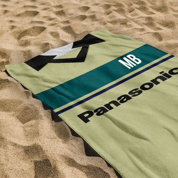 Huddersfield -1997 Away Shirt - Personalised Retro Lightweight, Microfibre Beach Towel - 150cm x 75cm