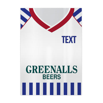Personalised Huddersfield - 1987 Home Shirt - A4 Metal Sign Plaque - Frame Options Available