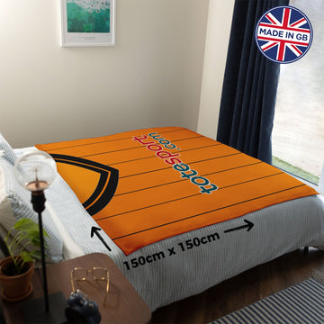 Hull Retro - 2009 - Home Shirt - Personalised Retro Fleece Blanket