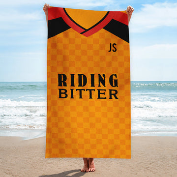 Hull Retro - 1998 - Home Shirt - Personalised Lightweight, Microfibre Retro Beach Towel - 150cm x 75cm