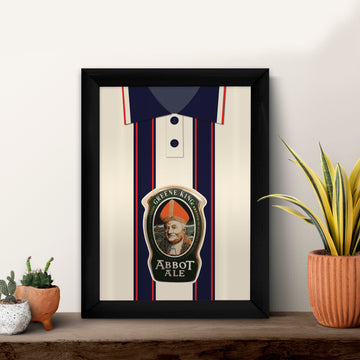 Ipswich Retro 1997 Away Retro Shirt - A4 Personalised Metal Sign Plaque - Frame Options Available