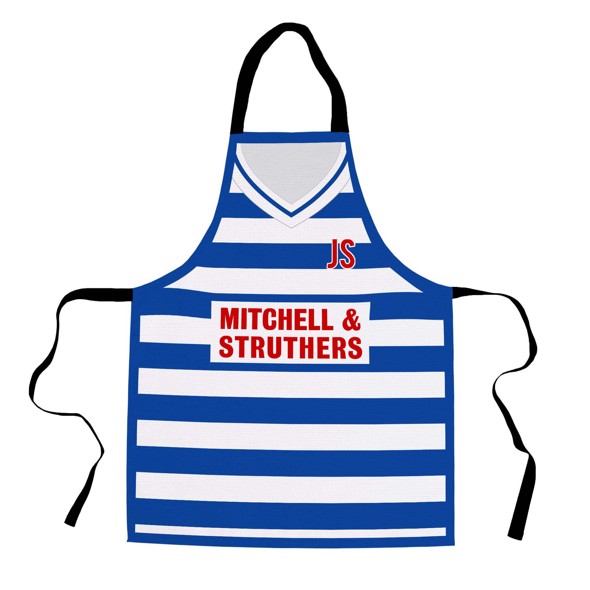 Kilmarnock 1985 Home Shirt Apron - Personalised Retro Football Novelty Water-Resistant, Lazer Cut (no fraying) Light Weight Adults Apron
