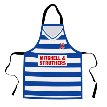 Kilmarnock 1985 Home Shirt Apron - Personalised Retro Football Novelty Water-Resistant, Lazer Cut (no fraying) Light Weight Adults Apron