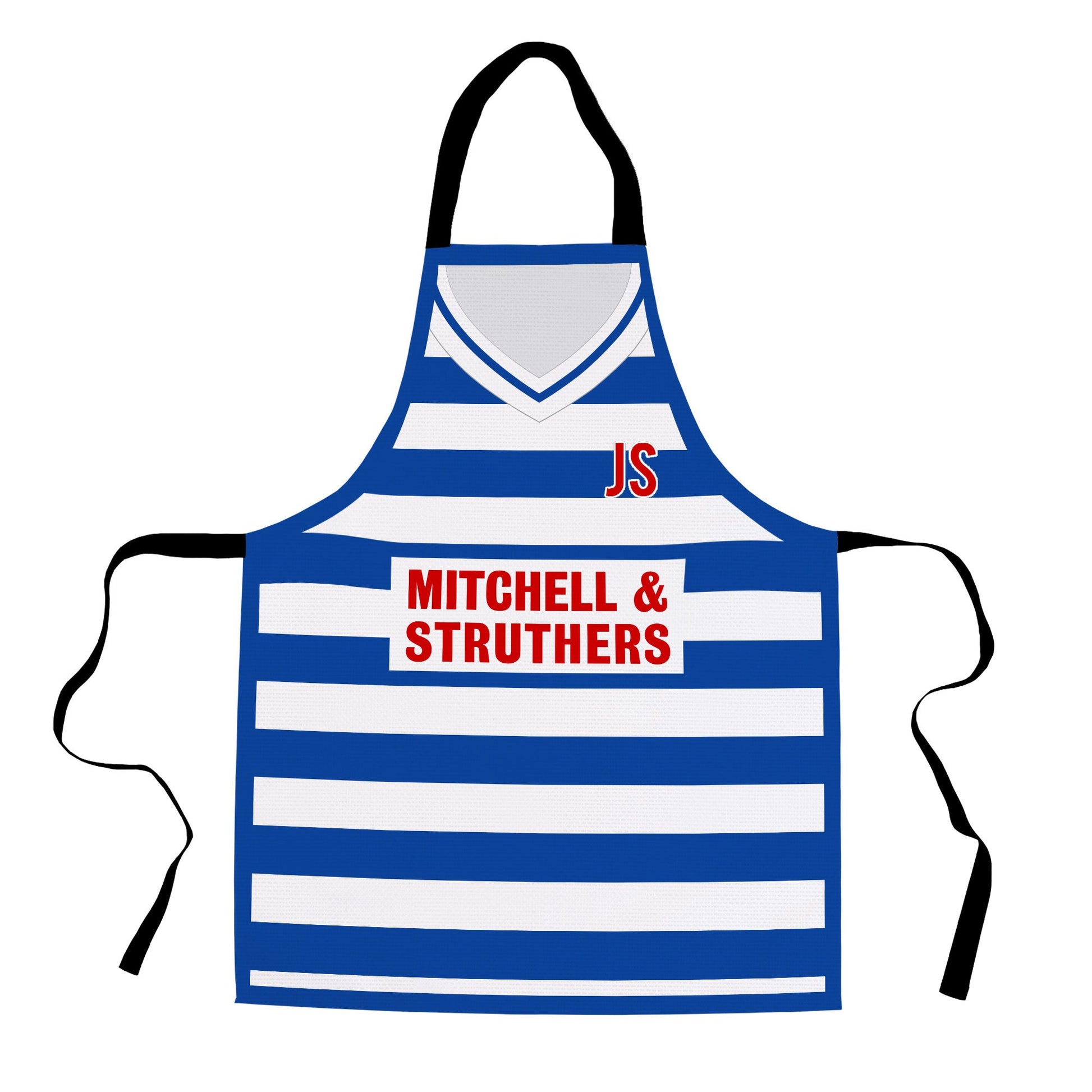 Kilmarnock 1985 Home Shirt Apron - Personalised Retro Football Novelty Water-Resistant, Lazer Cut (no fraying) Light Weight Adults Apron