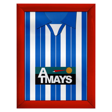 Kilmarnock 1997 Home Shirt - A4 Personalised Metal Sign Plaque - Frame Options Available