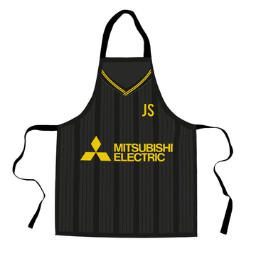 Livingston 1995 Home Shirt Apron - Personalised Retro Football Novelty Water-Resistant, Lazer Cut (no fraying) Light Weight Adults Apron