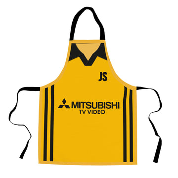 Livingston 1997 Home Shirt Apron - Personalised Retro Football Novelty Water-Resistant, Lazer Cut (no fraying) Light Weight Adults Apron