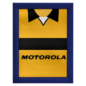 Livingston Retro 2001 Home Shirt - A4 Personalised Metal Sign Plaque - Frame Options Available
